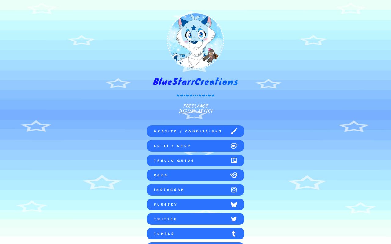 BlueStarrCreations Socials